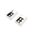 LMT 1618-WHITE 2" x 3.5" Stair Rail Handrail Bracket Kit For Vinyl Railing (3 Piece) - White