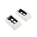 LMT 1618-WHITE 2" x 3.5" Stair Rail Handrail Bracket Kit For Vinyl Railing (3 Piece) - White