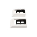 LMT 1618-WHITE 2" x 3.5" Stair Rail Handrail Bracket Kit For Vinyl Railing (3 Piece) - White