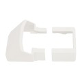 LMT 1618-WHITE 2" x 3.5" Stair Rail Handrail Bracket Kit For Vinyl Railing (3 Piece) - White