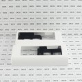 LMT 1620-WHITE 2" x 3 1/2" Capped Stair Rail Bracket Kit For Vinyl Railing - Field Cut (2 Piece) - White