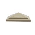 5" x 5" Sq. Brigantine Vinyl Post Cap - Almond LMT 1685NA