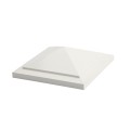 5" x 5" Sq. Brigantine Vinyl Post Cap - White LMT 1685W (PostCaps)