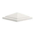 5" x 5" Sq. Brigantine Vinyl Post Cap - White LMT 1685W (PostCaps)