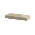 LMT 1 1/2" x 5 1/2" (1.690" x 5.690 x 1.500" OD) External Vinyl End Cap for Vinyl Fence Rails (Almond) - 1692NA