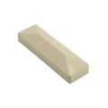 LMT 1 1/2" x 5 1/2" (1.690" x 5.690 x 1.500" OD) External Vinyl End Cap for Vinyl Fence Rails (Almond) - 1692NA