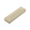 LMT 1 1/2" x 5 1/2" (1.690" x 5.690 x 1.500" OD) External Vinyl End Cap for Vinyl Fence Rails (Almond) - 1692NA