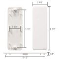 LMT 1 1/2" x 5 1/2" Vinyl Post Hole Cover End Cap for Vinyl Fence Posts (White) - 1700W