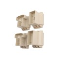 T - Rail Angle Wizard Horizontal Porch Vinyl Railing Bracket Kit - (4pk) - LMT 1717NA - Almond