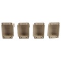T - Rail Angle Wizard Horizontal Porch Vinyl Railing Bracket Kit - (4pk) - LMT 1717NA - Almond