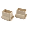 2" x 3.5" Angle Wizard Horizontal Porch Vinyl Railing Bracket Kit - (4pk) - LMT 1718NA - Almond