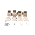 2" x 3.5" Angle Wizard Vertical Stair Vinyl Railing Bracket Kit - (4pk) - LMT 1720KK- Khaki