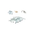 2" x 3.5" Angle Wizard Vertical Stair Vinyl Railing Bracket Kit - (4pk) - LMT 1720KK- Khaki