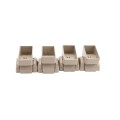 2" x 3.5" Angle Wizard Vertical Stair Vinyl Railing Bracket Kit - (4pk) - LMT 1720KK- Khaki