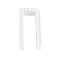 LMT 2" x 6" and 2" x 7" Rail Mount Bracket Kit For Privacy Vinyl Fence (White) 2 Pack - 1732W