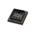2" Sq. Ornamental Vinyl Post Cap For Aluminum Fence Posts (Black) 
