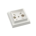 2" x 2" Sq. Ornamental Vinyl Post Cap - 1740W - White (PostCaps)