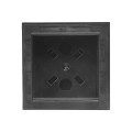 2 1/2" x 2 1/2" Sq. Ornamental Vinyl Post Cap - 1741B - Black