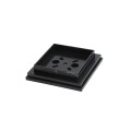 3" x 3" Sq. Ornamental Vinyl Post Cap - 1742B - Black (PostCaps)