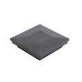 3" x 3" Sq. Ornamental Vinyl Post Cap - 1742B - Black (PostCaps)
