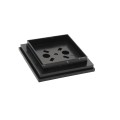3" x 3" Sq. Ornamental Vinyl Post Cap - 1742B - Black (PostCaps)