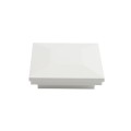 3" x 3" Sq. Ornamental Vinyl Post Cap - 1742W - White (PostCaps)