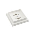 3" x 3" Sq. Ornamental Vinyl Post Cap - 1742W - White (PostCaps)