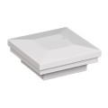 3.5" (3 1/2" x 3 1/2") Ornamental Post Cap - Textured White
