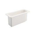 LMT 2" x 7" x 4" Privacy Panel Gate Socket (White) for Homeland Vinyl Products - 1755-WHITE