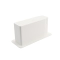 LMT 2" x 7" x 4" Privacy Panel Gate Socket (White) for Homeland Vinyl Products - 1755-WHITE