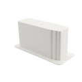 LMT 2" x 7" x 4" Privacy Panel Gate Socket (White) for Homeland Vinyl Products - 1755-WHITE