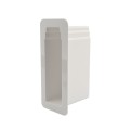 LMT 2" x 7" x 4" Privacy Panel Gate Socket (White) for Homeland Vinyl Products - 1755-WHITE