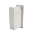 LMT 2" x 7" x 4" Privacy Panel Gate Socket (White) for Homeland Vinyl Products - 1755-WHITE