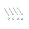 LMT Angle Wizard Surface Mounting Hardware Kit For Vinyl Railing Post Mount To Concrete Foundation (Galvanized Steel) - 1758