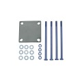 LMT Angle Wizard Surface Mounting Hardware Kit For Vinyl Railing Post Mount To Wood Foundation (Galvanized Steel) - 1759