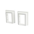2" x 3.5" Deck Board Rail Bracket w/Covers -Kit (White) (Default)