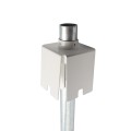 LMT 5" x 48" Schedule 40 Galvanized Steel Rook Fence Post Mount w/ Rooks & Hardware - LMT 1784