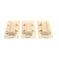 1 1/2" x 5 1/2" Innovative Vinyl Fence Gate Bracket Kit With Locking Pin (3 Each) - LMT 1789-3ALMOND
