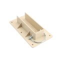 1 1/2" x 5 1/2" Innovative Vinyl Fence Gate Bracket Kit With Locking Pin (3 Each) - LMT 1789-3ALMOND