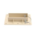 1 1/2" x 5 1/2" Innovative Vinyl Fence Gate Bracket Kit With Locking Pin (3 Each) - LMT 1789-3ALMOND