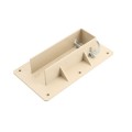 1 1/2" x 5 1/2" Innovative Vinyl Fence Gate Bracket Kit With Locking Pin (3 Each) - LMT 1789-3ALMOND