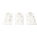 1 1/2" x 5 1/2" Vinyl Fence Removable Gate Bracket Kit With Locking Pin (3 Each) - LMT 1789-3WHITE