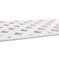 LMT 1881W-12x96-32 12" x 96" 3D Privacy Diamond Lattice Panel With Border (Wood Grain with 1.15" Sq. Opening) - White (GeneralUse)