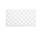 LMT 1881W-12x96-32 12" x 96" 3D Privacy Diamond Lattice Panel With Border (Wood Grain with 1.15" Sq. Opening) - White (GeneralUse)