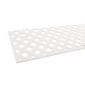 LMT 1881W-12x96-32 12" x 96" 3D Privacy Diamond Lattice Panel With Border (Wood Grain with 1.15" Sq. Opening) - White (GeneralUse)