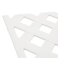 LMT 1881W-12x96-32 12" x 96" 3D Privacy Diamond Lattice Panel With Border (Wood Grain with 1.15" Sq. Opening) - White (GeneralUse)