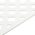 LMT 1881W-12x96-32 12" x 96" 3D Privacy Diamond Lattice Panel With Border (Wood Grain with 1.15" Sq. Opening) - White (GeneralUse)