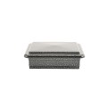 LMT 3 5/8" x 3 5/8" Sq. Suffield Vinyl Post Cap (For 4" x 4" Wood Post) Antique Gray - 1904AGR