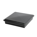 LMT 5 5/8" x 5 5/8" Sq. Suffield Vinyl Post Cap (For 6" x 6" Wood Post) Hammertone Black - 1906HB