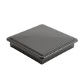 LMT 5 5/8" x 5 5/8" Sq. Suffield Vinyl Post Cap (For 6" x 6" Wood Post) Hammertone Black - 1906HB